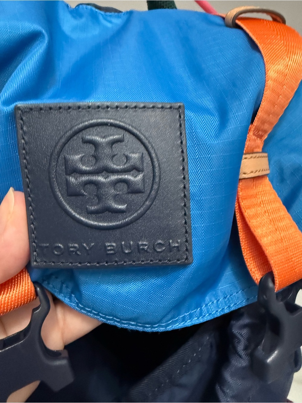 Tory Burch - Riptide Navy Mesh Backpack - Picture 7 of 10